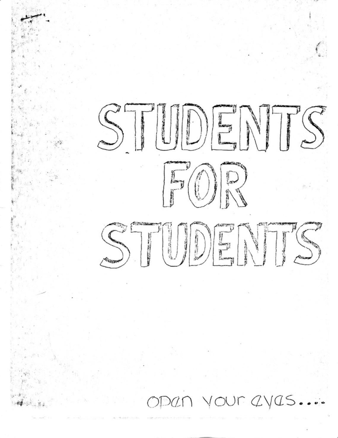 Students for Students Flyer